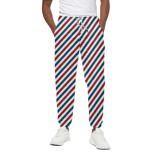 USA Patriotic Striped Pattern Print Cotton Pants