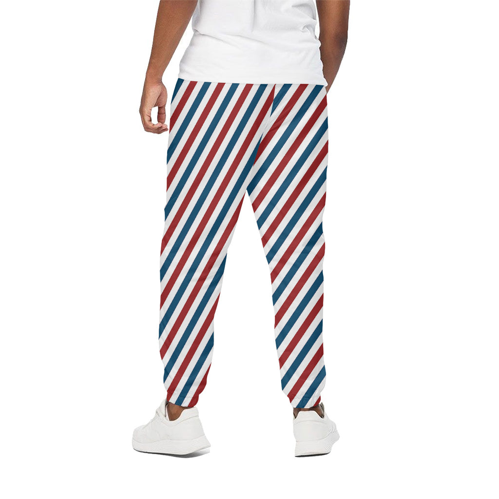 USA Patriotic Striped Pattern Print Cotton Pants
