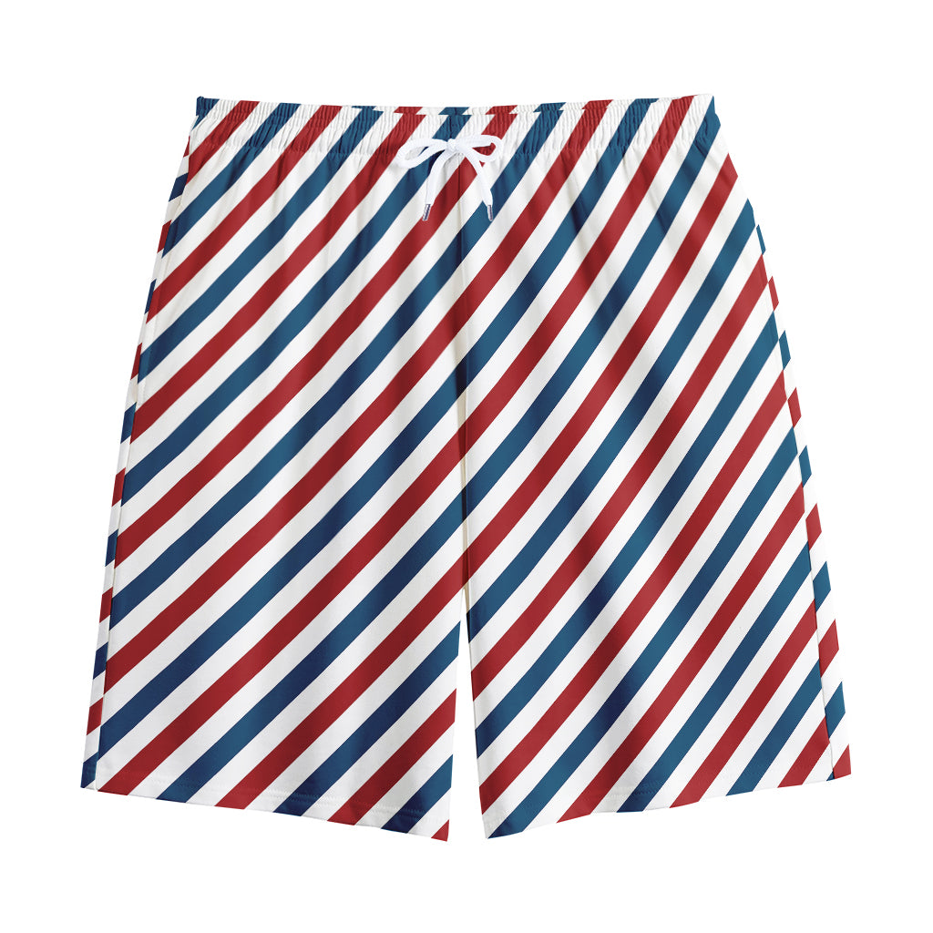 USA Patriotic Striped Pattern Print Cotton Shorts