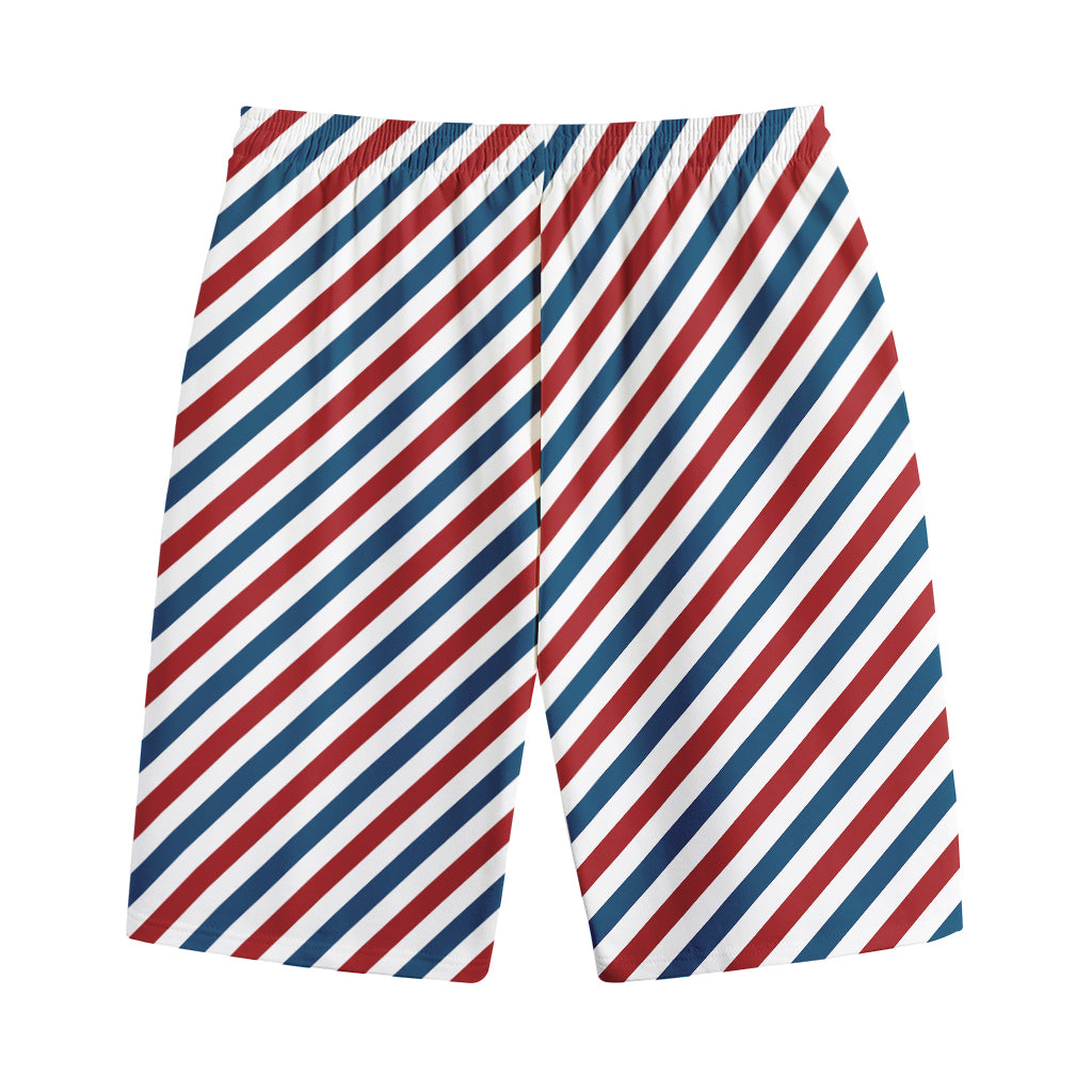 USA Patriotic Striped Pattern Print Cotton Shorts