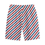 USA Patriotic Striped Pattern Print Cotton Shorts
