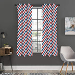 USA Patriotic Striped Pattern Print Curtain