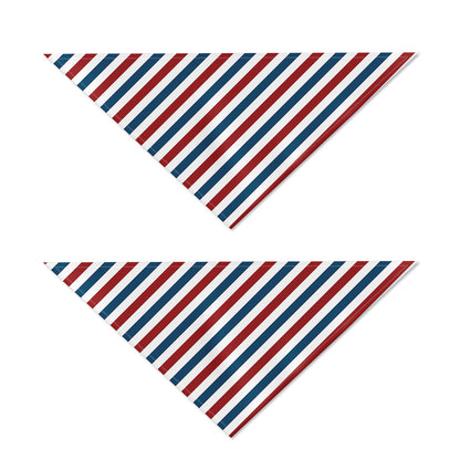 USA Patriotic Striped Pattern Print Dog Bandana