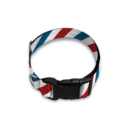 USA Patriotic Striped Pattern Print Dog Collar