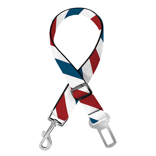 USA Patriotic Striped Pattern Print Dog Seat Belt