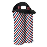USA Patriotic Striped Pattern Print Double Neoprene Wine Tote