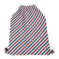 USA Patriotic Striped Pattern Print Drawstring Bag