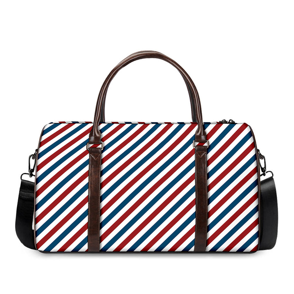 USA Patriotic Striped Pattern Print Duffle Bag