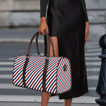 USA Patriotic Striped Pattern Print Duffle Bag