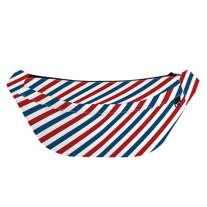 USA Patriotic Striped Pattern Print Fanny Pack