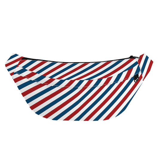 USA Patriotic Striped Pattern Print Fanny Pack