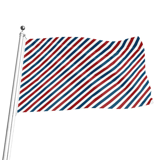 USA Patriotic Striped Pattern Print Flag