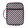 USA Patriotic Striped Pattern Print Front Pocket Bible Bag
