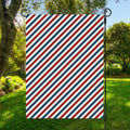USA Patriotic Striped Pattern Print Garden Flag