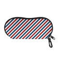 USA Patriotic Striped Pattern Print Glasses Case