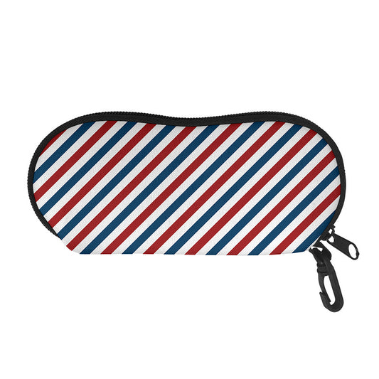 USA Patriotic Striped Pattern Print Glasses Case