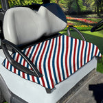 USA Patriotic Striped Pattern Print Golf Cart Seat Cover