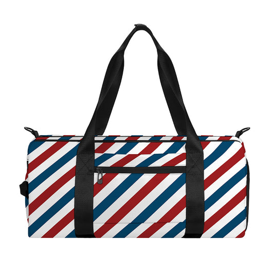 USA Patriotic Striped Pattern Print Gym Bag