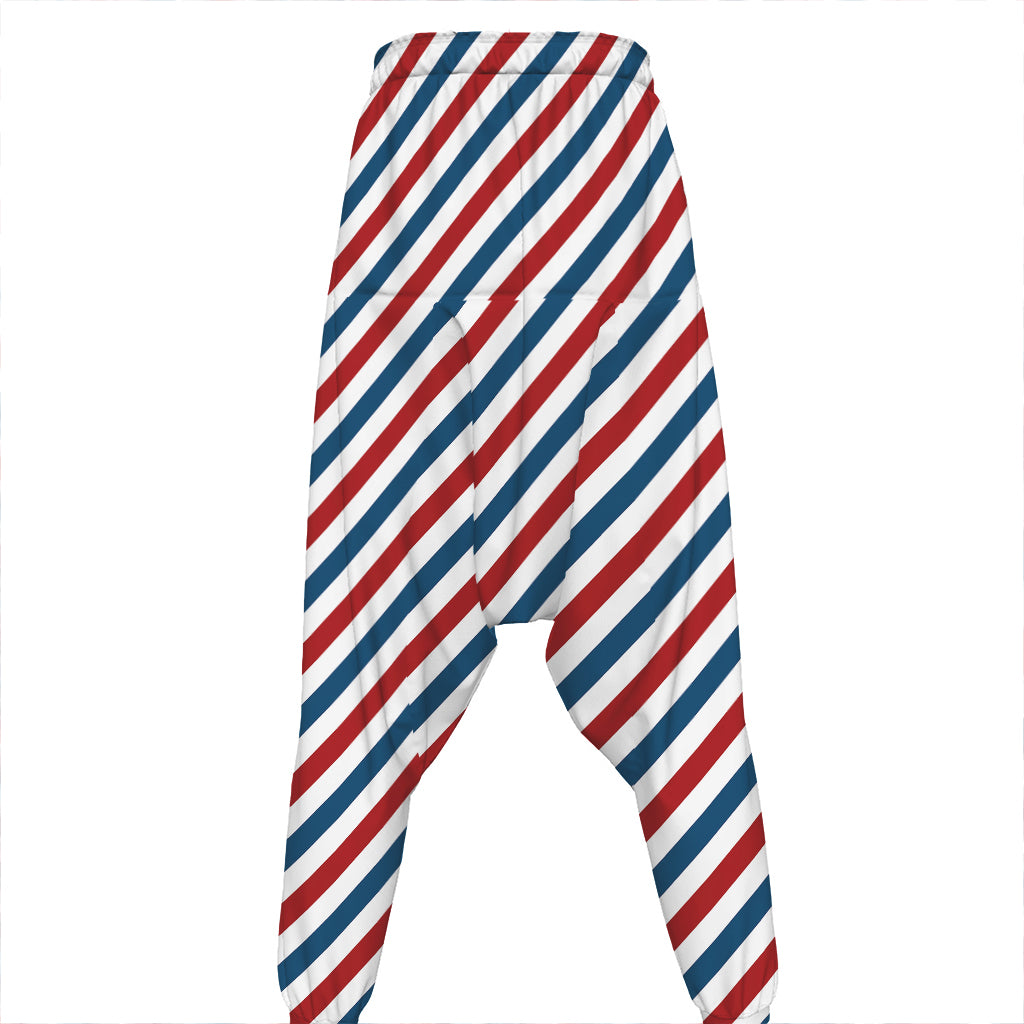 USA Patriotic Striped Pattern Print Hammer Pants