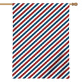 USA Patriotic Striped Pattern Print House Flag
