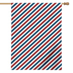 USA Patriotic Striped Pattern Print House Flag