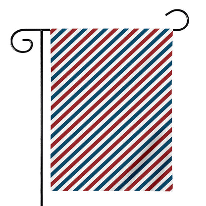 USA Patriotic Striped Pattern Print House Flag