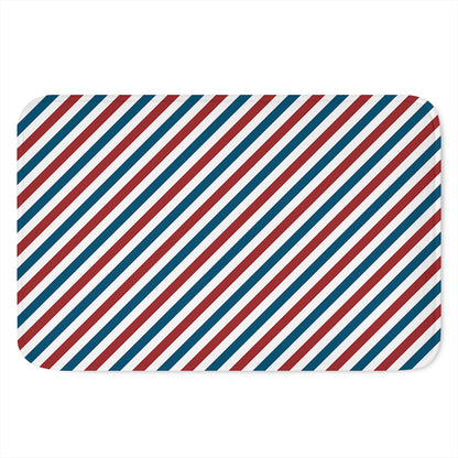 USA Patriotic Striped Pattern Print Indoor Door Mat