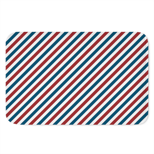 USA Patriotic Striped Pattern Print Indoor Door Mat