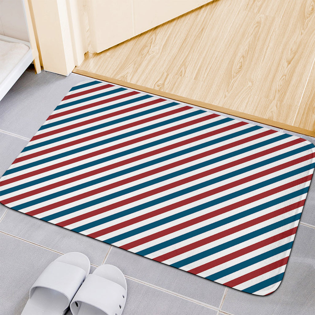 USA Patriotic Striped Pattern Print Indoor Door Mat