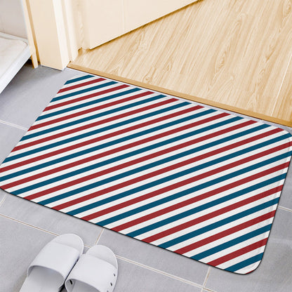 USA Patriotic Striped Pattern Print Indoor Door Mat
