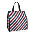 USA Patriotic Striped Pattern Print Insulated Lunch Tote