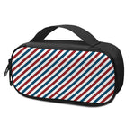 USA Patriotic Striped Pattern Print Insulin Cooler Travel Case
