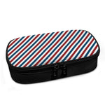 USA Patriotic Striped Pattern Print Insulin Cooler Travel Case