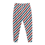 USA Patriotic Striped Pattern Print Jogger Pants