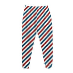 USA Patriotic Striped Pattern Print Jogger Pants
