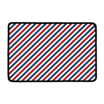 USA Patriotic Striped Pattern Print Kitchen Mat