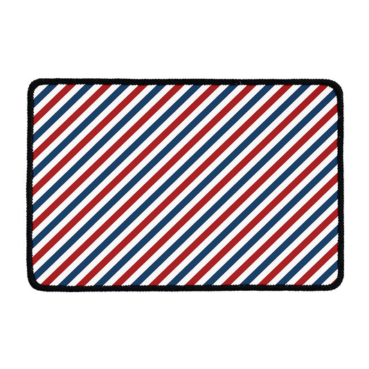 USA Patriotic Striped Pattern Print Kitchen Mat