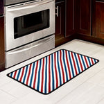 USA Patriotic Striped Pattern Print Kitchen Mat