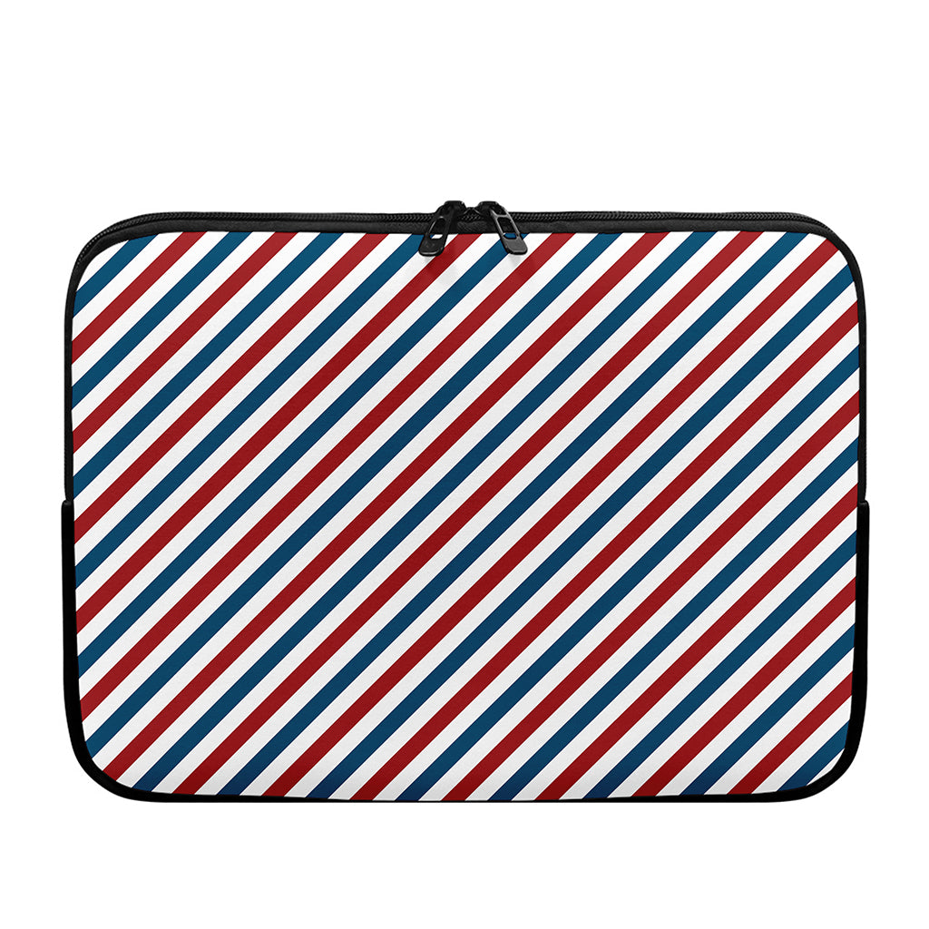 USA Patriotic Striped Pattern Print Laptop Sleeve