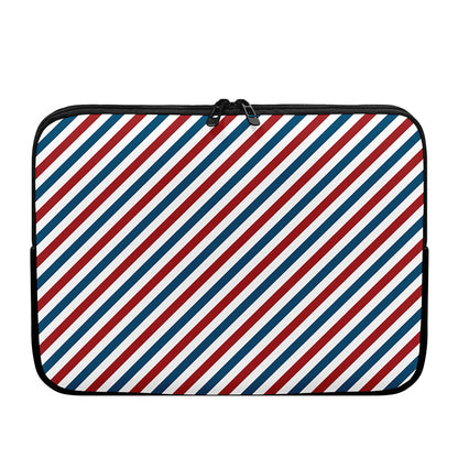 USA Patriotic Striped Pattern Print Laptop Sleeve