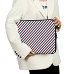 USA Patriotic Striped Pattern Print Laptop Sleeve