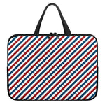 USA Patriotic Striped Pattern Print Laptop Sleeve With Handle