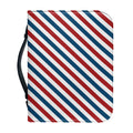 USA Patriotic Striped Pattern Print Leather Bible Cover