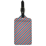 USA Patriotic Striped Pattern Print Luggage Tag
