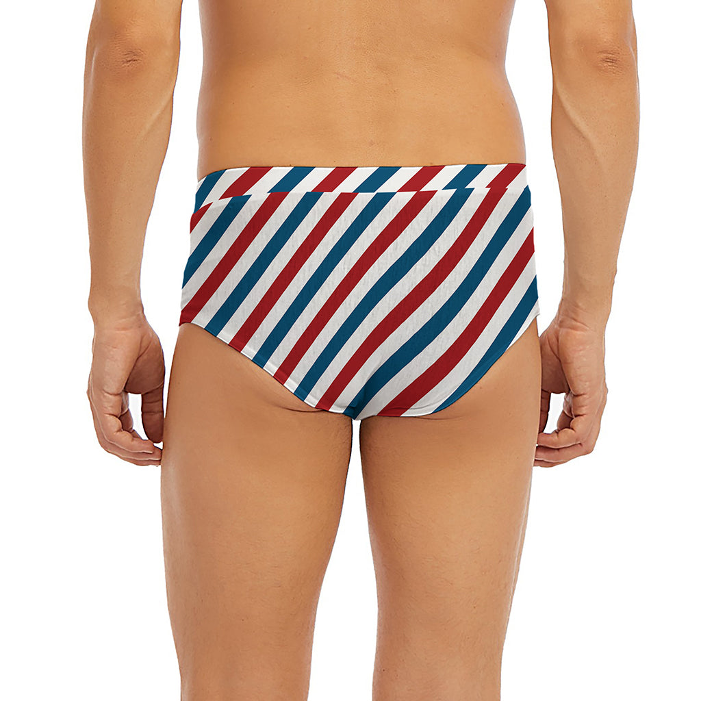 USA Patriotic Striped Pattern Print Men's Briefs