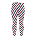 USA Patriotic Striped Pattern Print Men's Leggings