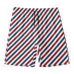 USA Patriotic Striped Pattern Print Men's Swim Trunks