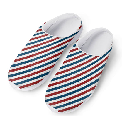 USA Patriotic Striped Pattern Print Mesh Casual Shoes