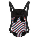 USA Patriotic Striped Pattern Print Pet Carrier Backpack