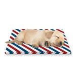 USA Patriotic Striped Pattern Print Pet Cooling Mat Cover